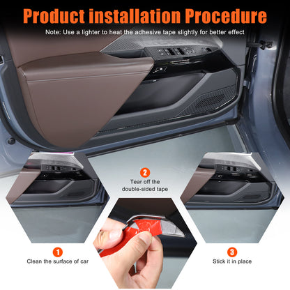 ABS Carbon Fiber Inner door Armrest panel Trim Cover For BMW 7 Series G70 23-25 8