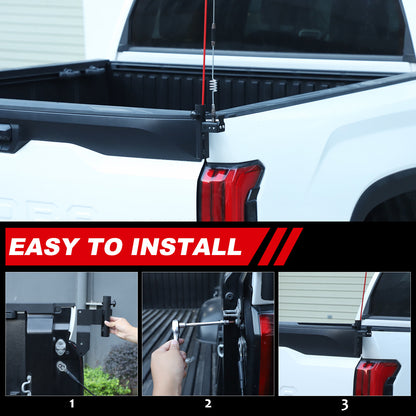 Front Bumper Flagpole Holder Antenna Mount Bracket For Toyota Tundra 2022-25 US 19