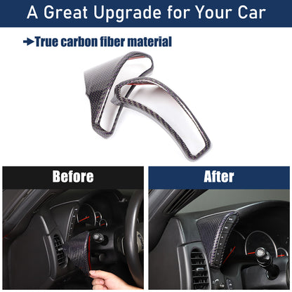 Real Carbon Fiber Interior Dashboard Console Frame Trim For Corvette C6 2005-13 6