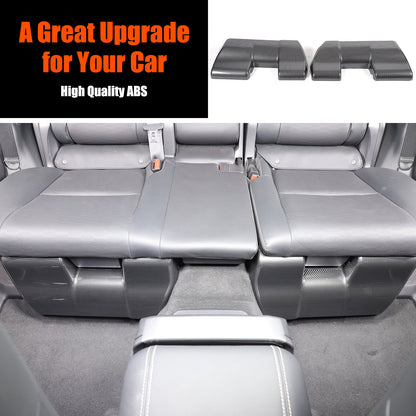 ABS Carbon Rear Seat Anti-kick Panel Trim For Toyota Land Cruiser LC250 24+ 21