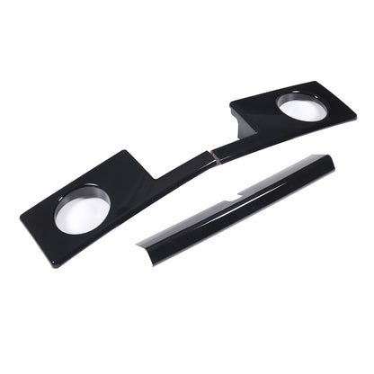 3PCS Glossy Black Front Bumper Side Lamp Trim Cover Trim For Hummer H2 03-09 US 3