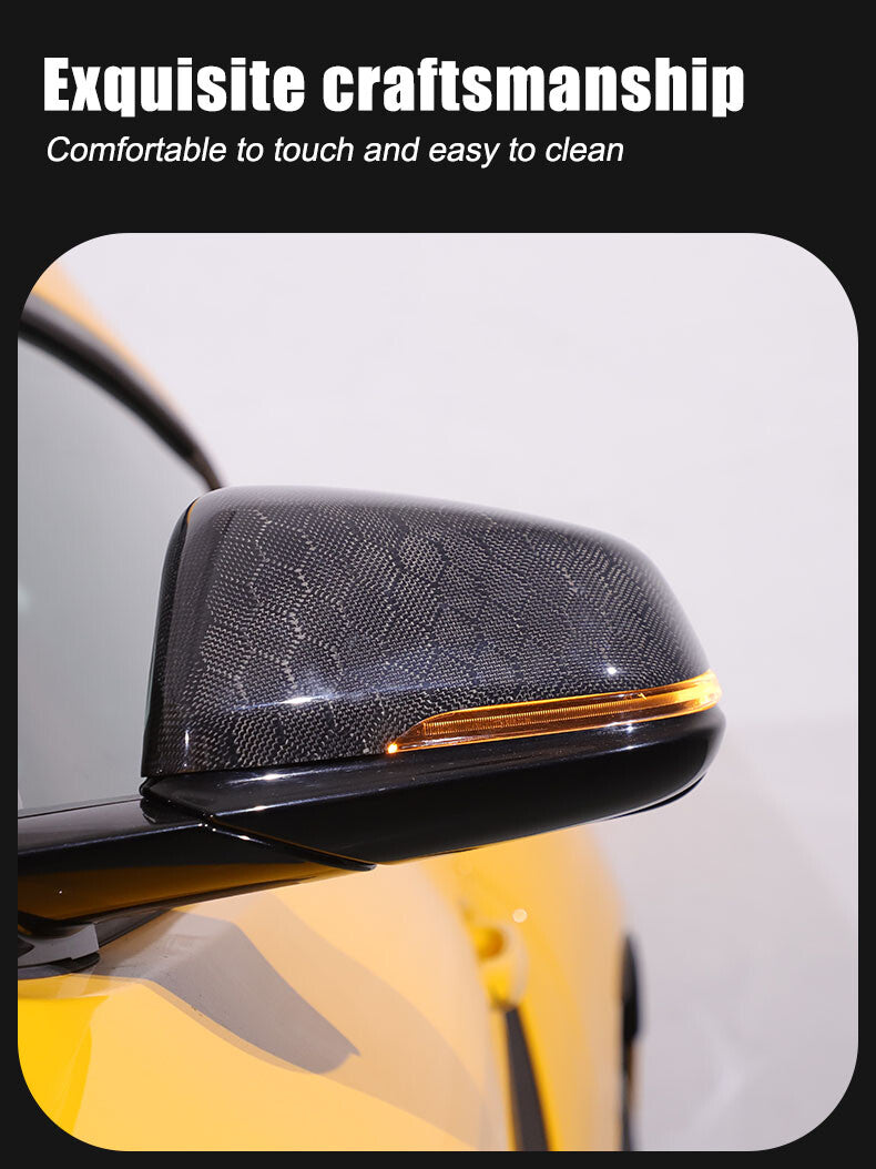 Honeycomb Carbon Fiber Side Mirror Cover Trim Fit For Toyota Supra A90 2019-24 8