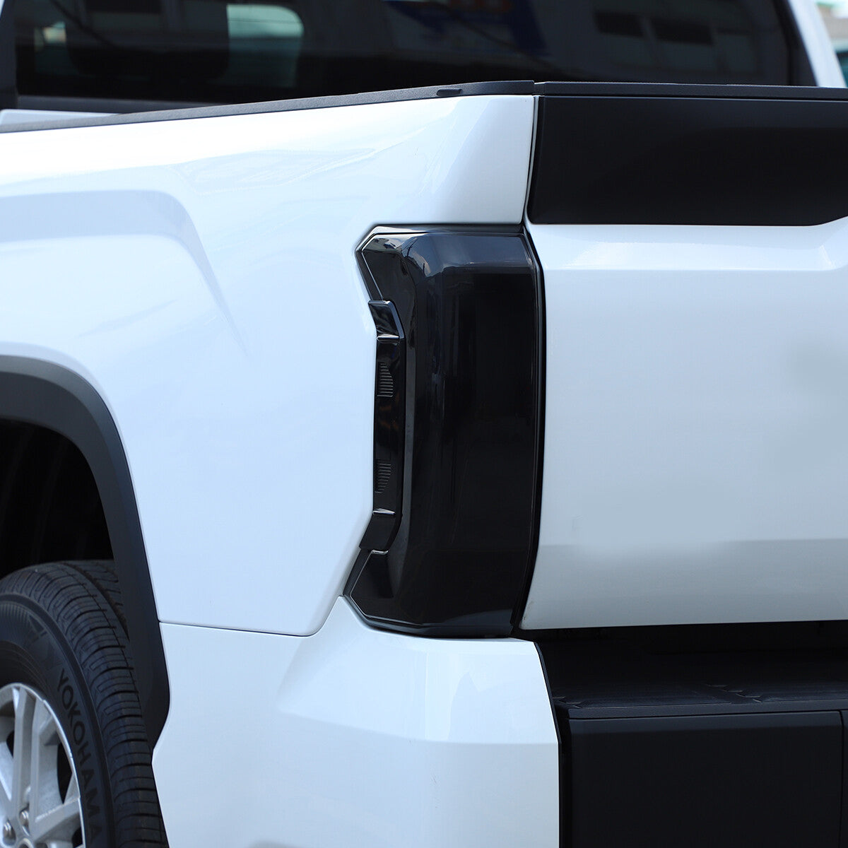 Smoked Black Blackout Taillight Cover Blackened Shell For TOYOTa TUNDRA 2022-26 6