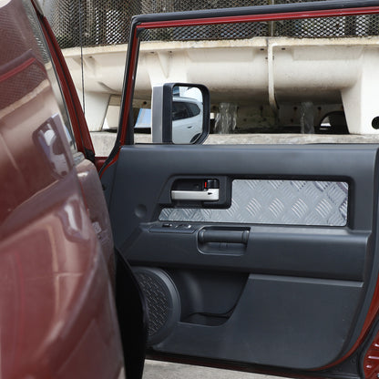 Silver Alloy Interior Car Door Panel Cover Trim For 2007-22 Toyota FJ Cruiser 2