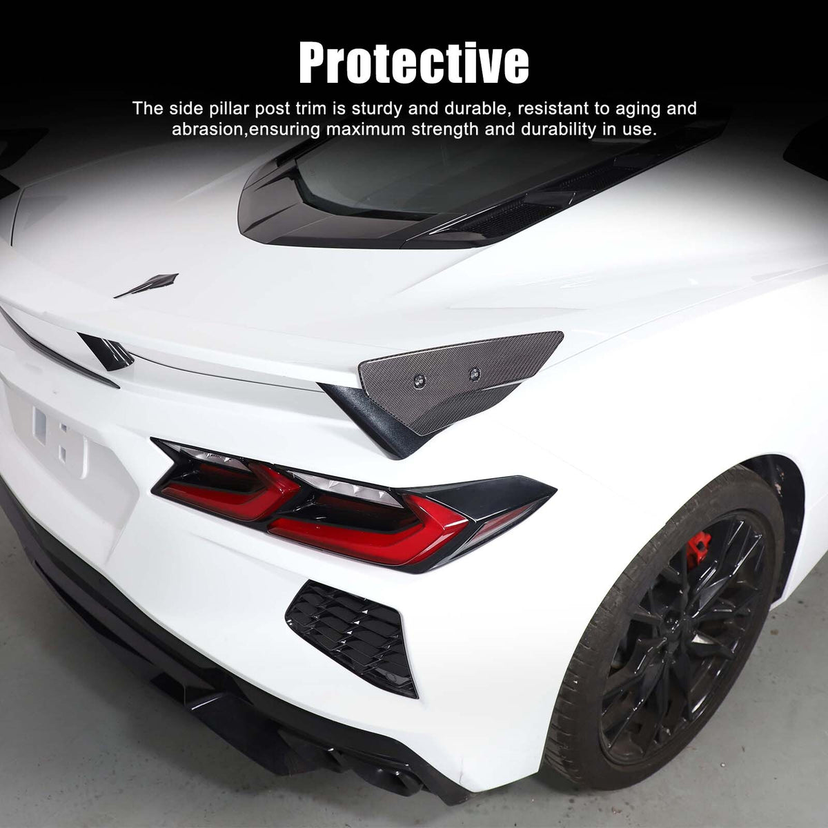 Real Carbon Fiber Replacement Rear Tail Trunk Lid Cover For Corvette C8 20+ US 14