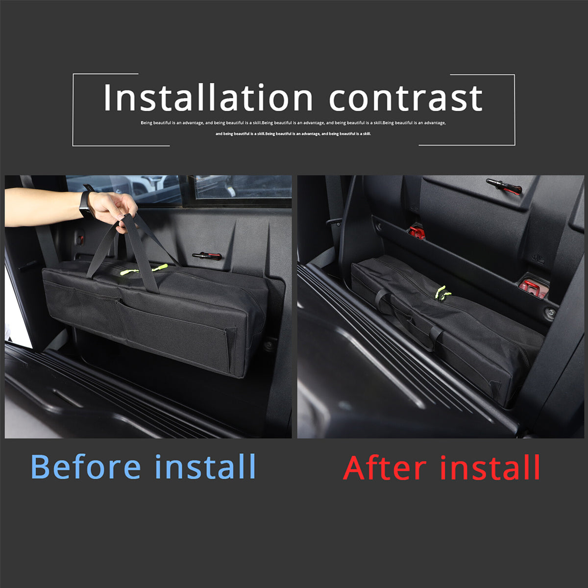 Car Auto Trunk Organizer Rear Seat Storage Bag For Toyota Tacoma 2016-2022 7