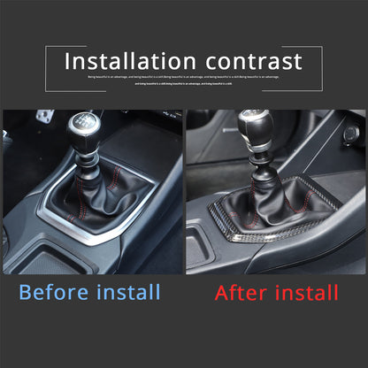 Real Carbon fiber Center Gear Shift Panel trim Cover for Subaru WRX VB MT 22+ 14