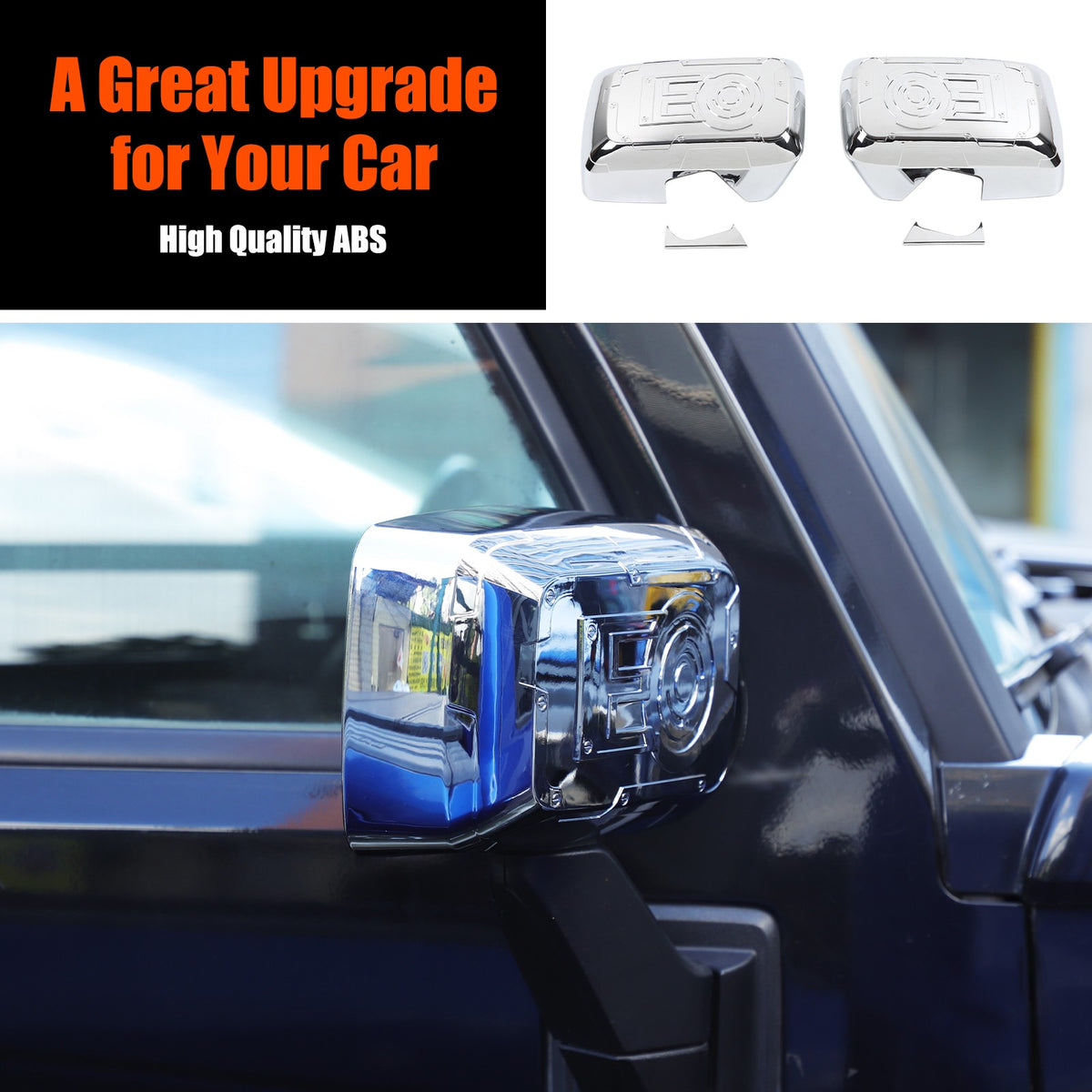 Mech Style Silver ABS Side Mirror Trim Cover For Hummer H3 2005-2009 US 15