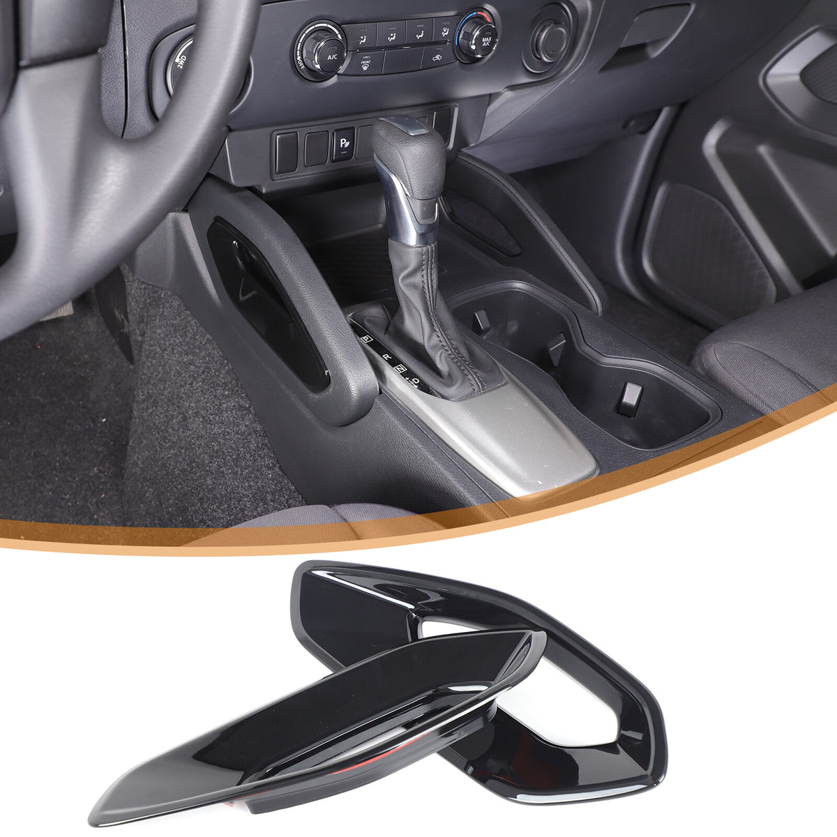 Glossy Black Center Console Side Armrest Frame Trim For Nissan Frontier 2022+ US 8