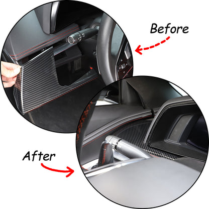 Carbon Fiber ABS Interior Full Decor Cover Trim Kit For Corvette C8 2020-2025 - Styles 46-50 61