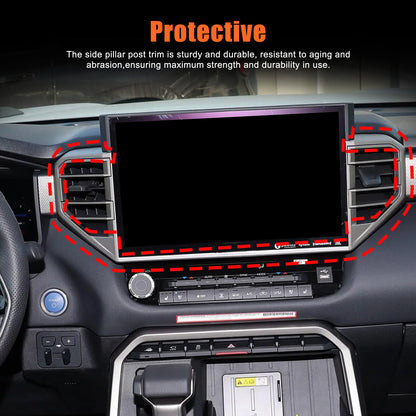 ABS Carbon Fiber Center Air Vent Panel Cover Trim For Toyota Tundra/Sequoia 23+ 19