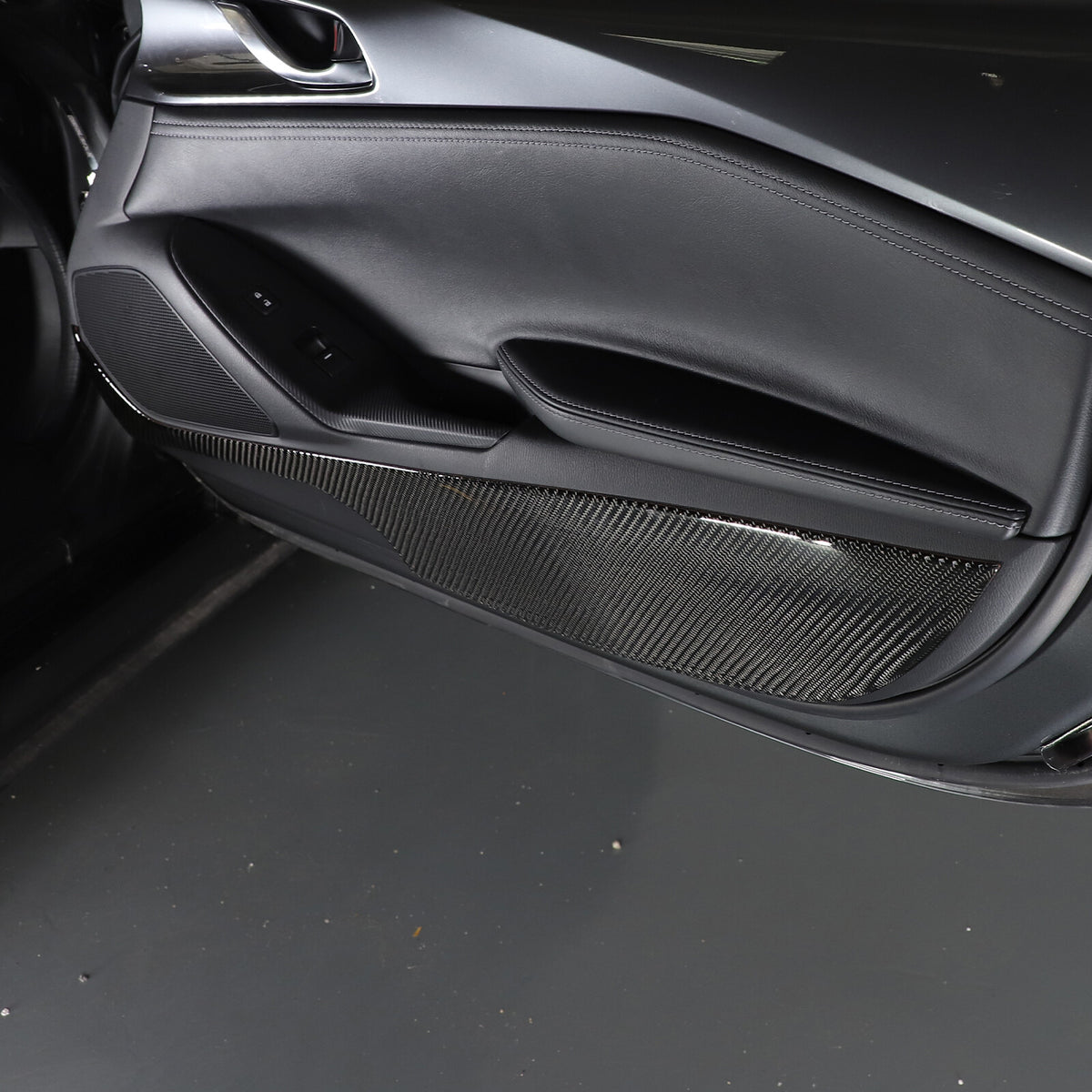 Soft Carbon Fiber Door Anti-Kick Panel Sticker For Mazda MX-5 Miata 16-23 11