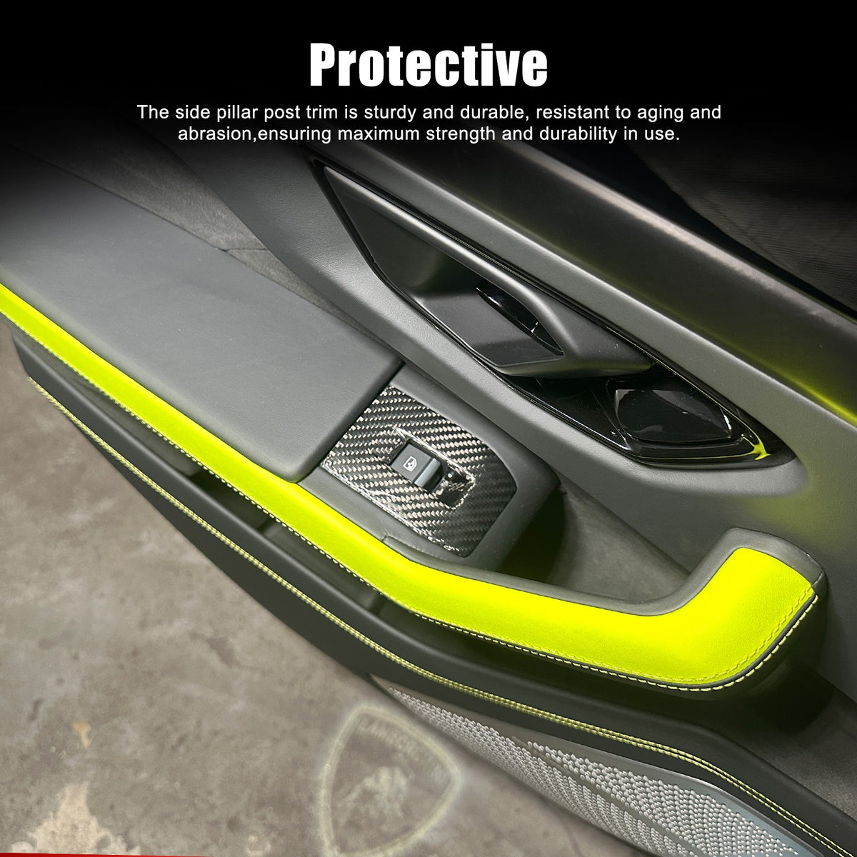 Real Carbon Fiber Window Lift Switch Panel Trim For Lamborghini URUS/SE 18-21 US 6