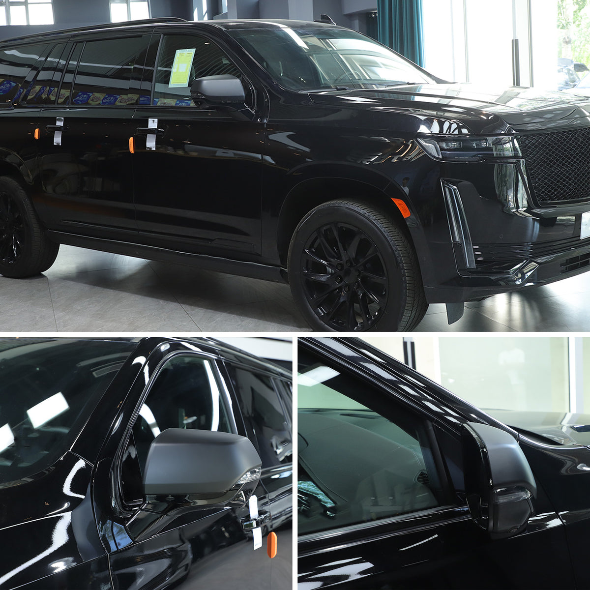 Matte Black Side Rearview Mirror Cover Caps For Cadillac Escalade 2021-2023 US 18