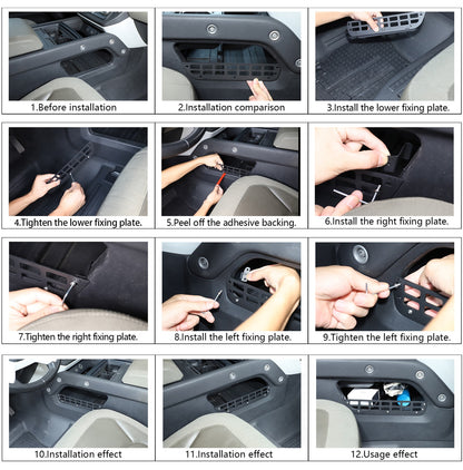 Alloy Center Console Lower Side Storage Molle Panel Box For LR Defender L663 20+ 2