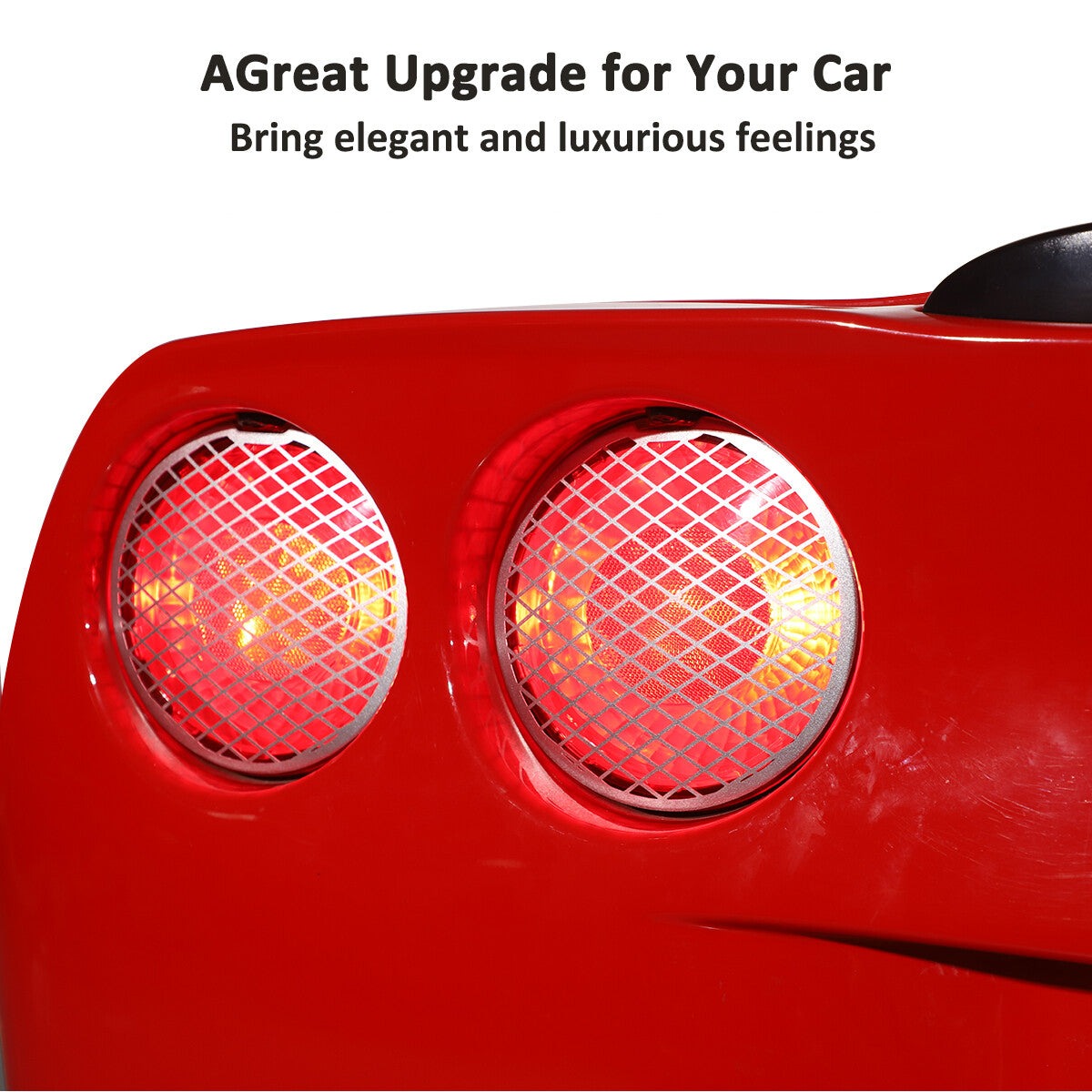 Black Mesh Steel Rear Tail Light Grille Cover For Corvette C6 GS/Z0/ZR1 05-13 US 9