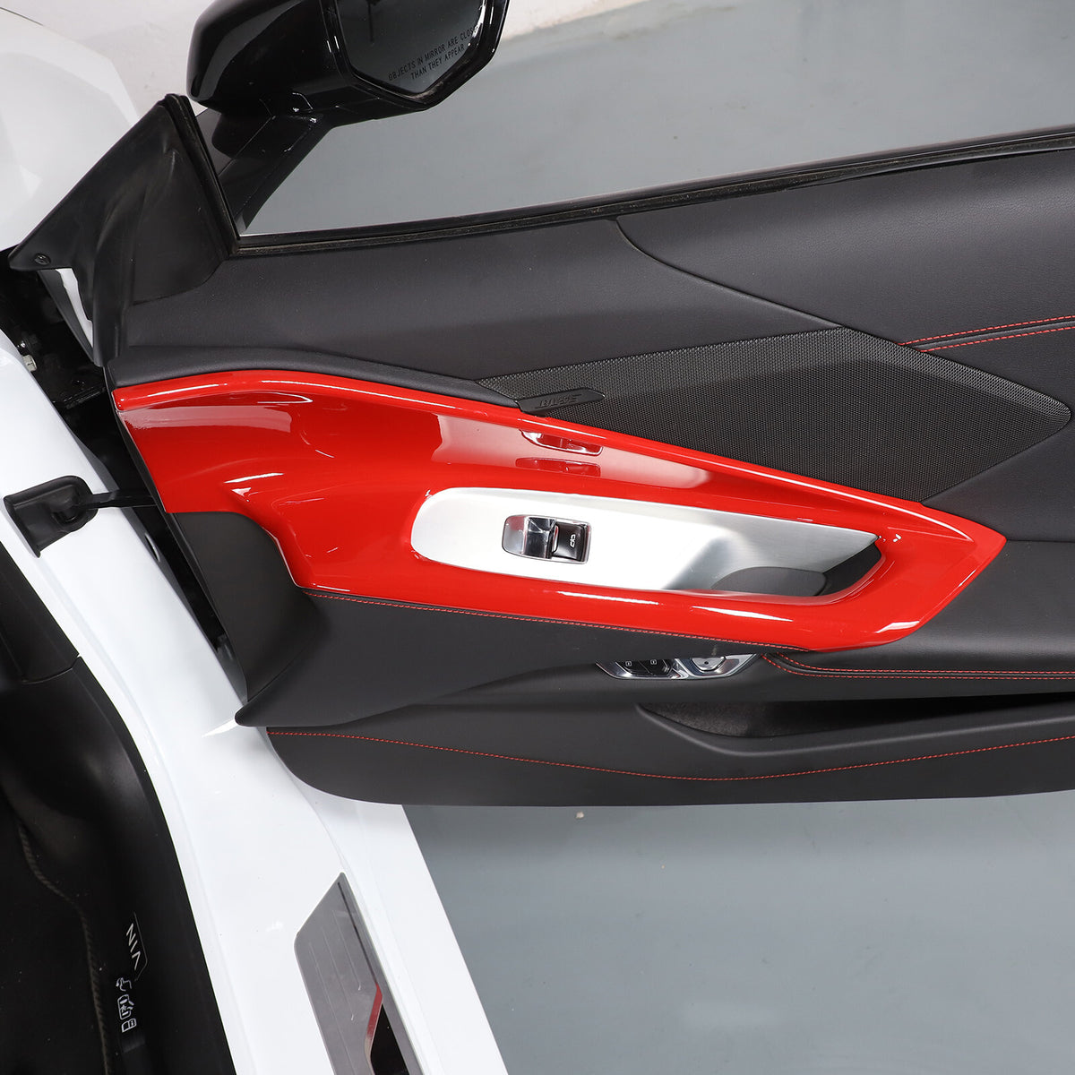 Red Full Interior Set Dash Panel Decor Cover Trim Kit For Corvette C8 2020-25 - Variants 1-5 42