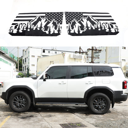 US Flag Rear Side Window Trim Stickers For Toyota Land Cruiser LC250 2024+ US 23