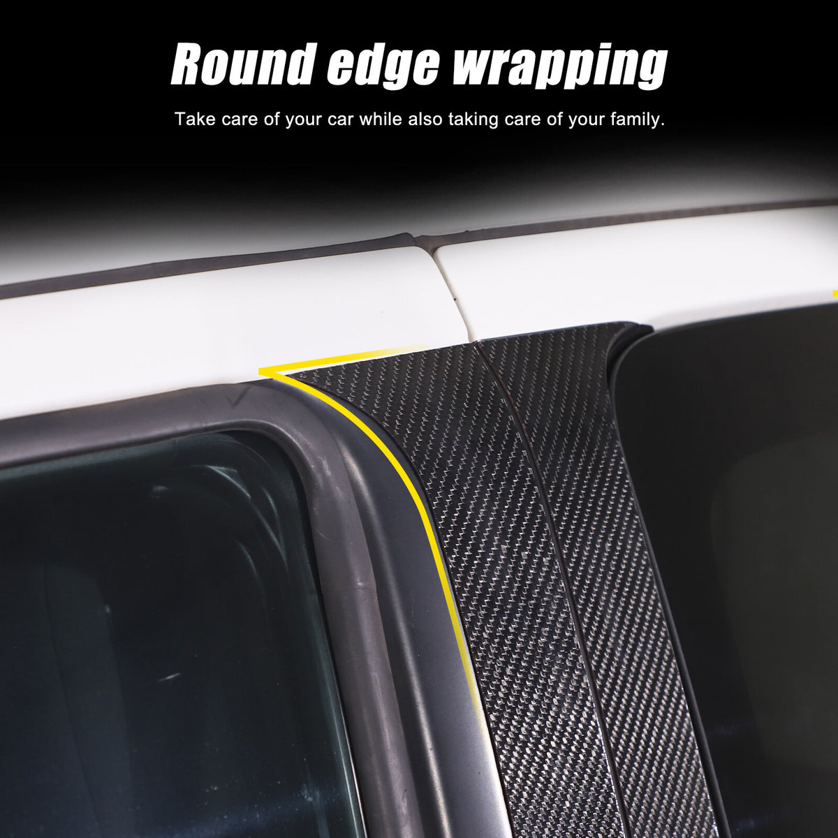 Carbon Fiber Center Door Pillar Post Trim Cover For Nissan Frontier D41 2024+ 23
