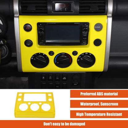 Yellow ABS Interior Center Console Trim Cover for Toyota FJ Cruiser 2007-2021 34