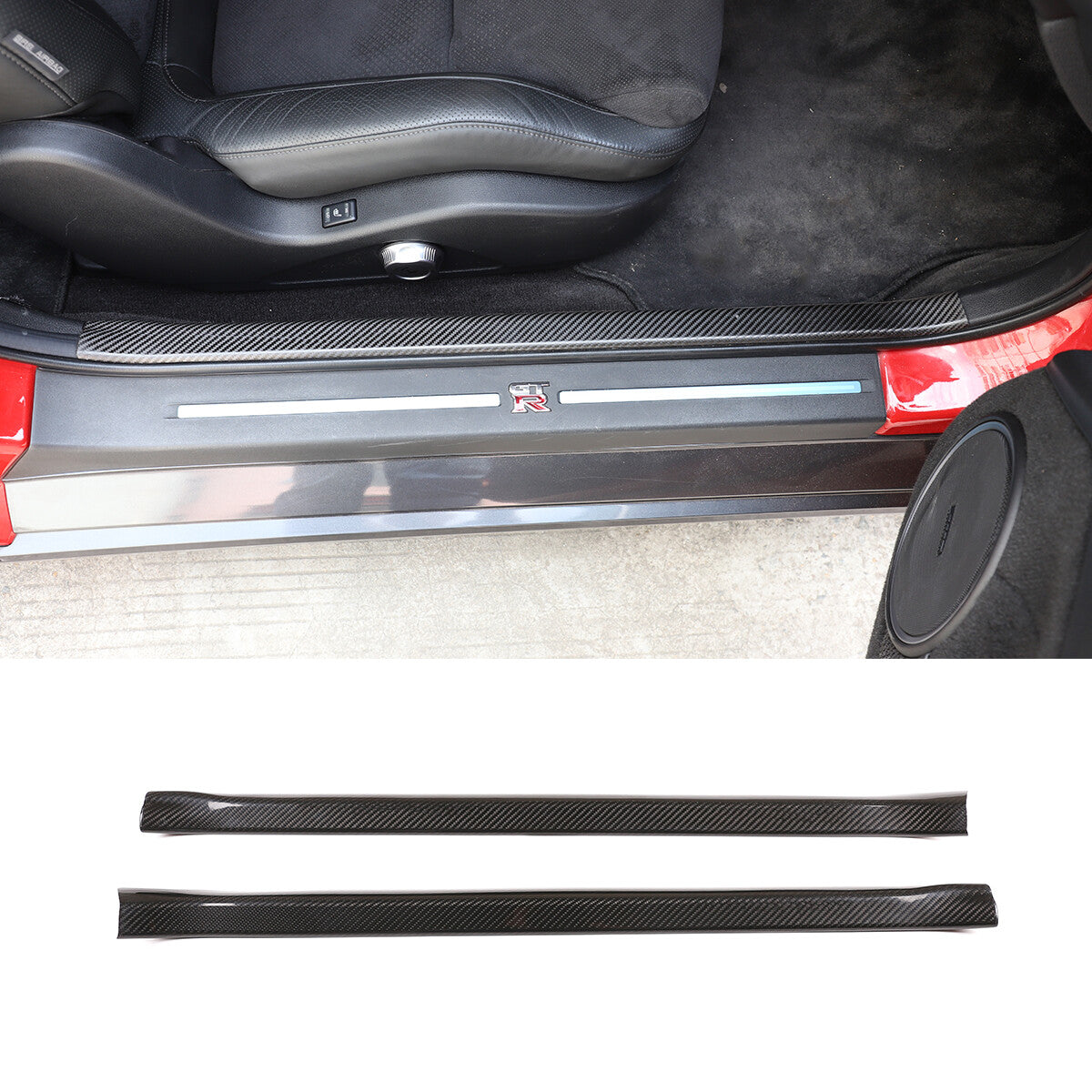 REAL Carbon Fiber Interior Center Trim Cover Set Kit For Nissan GTR R35 2008-16 11