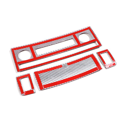 Red Real Carbon Fiber Center Console Air Conditioner Trim For Corvette C6 05-13 5