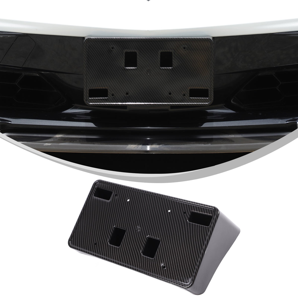 Carbon Fiber ABS Front License Plate Bracket For Corvette C8 2020+ OE: 86801045 15