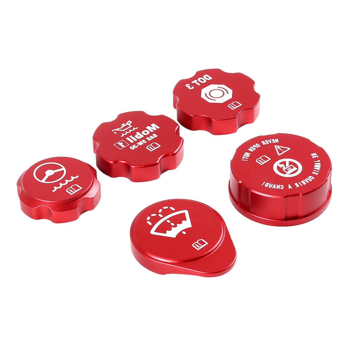 Red Engine Cabin Fluid Switch Intake Manifold Cover Set For Corvette C6 05-13 US 15