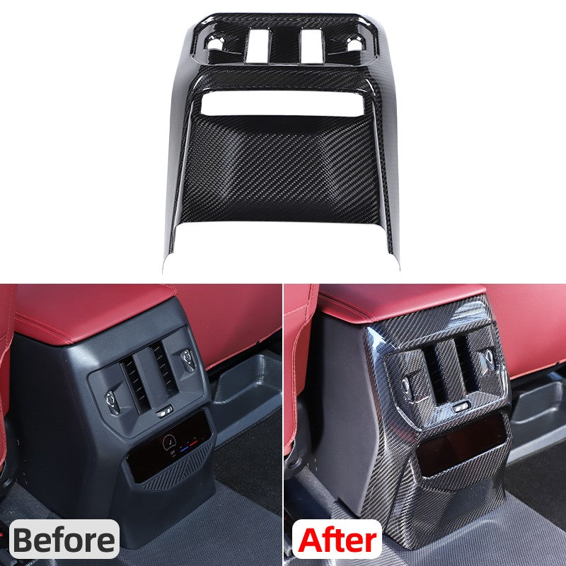 Real Carbon Fiber Rear Air Conditioning Vent Trim Cover For BMW X3 G45 2025+ 1