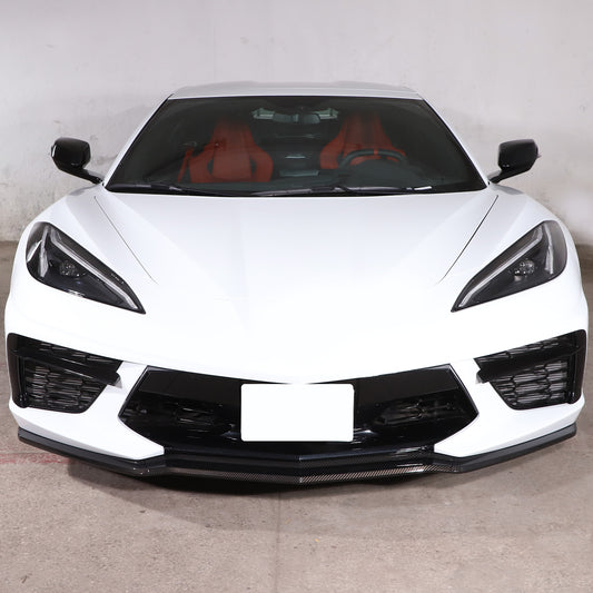 ABS Carbon fiber Front Bumper Lip Spoiler For Corvette C8 2020-2025 1