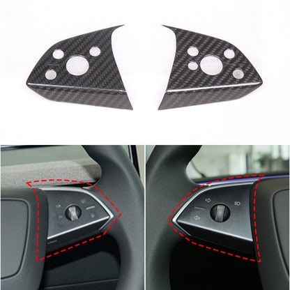 Real Dry Carbon Fiber Center Console Interior Trim Cover For Tesla Model 3 2023+ 68