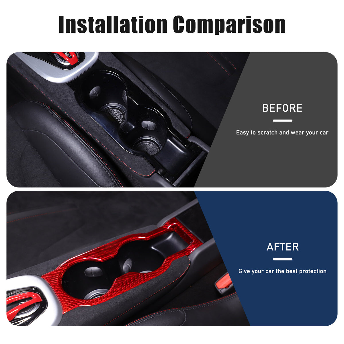 Red Real Carbon Fiber Interior Center Console Cover Trim For Lotus EMIRA 2021-25 5