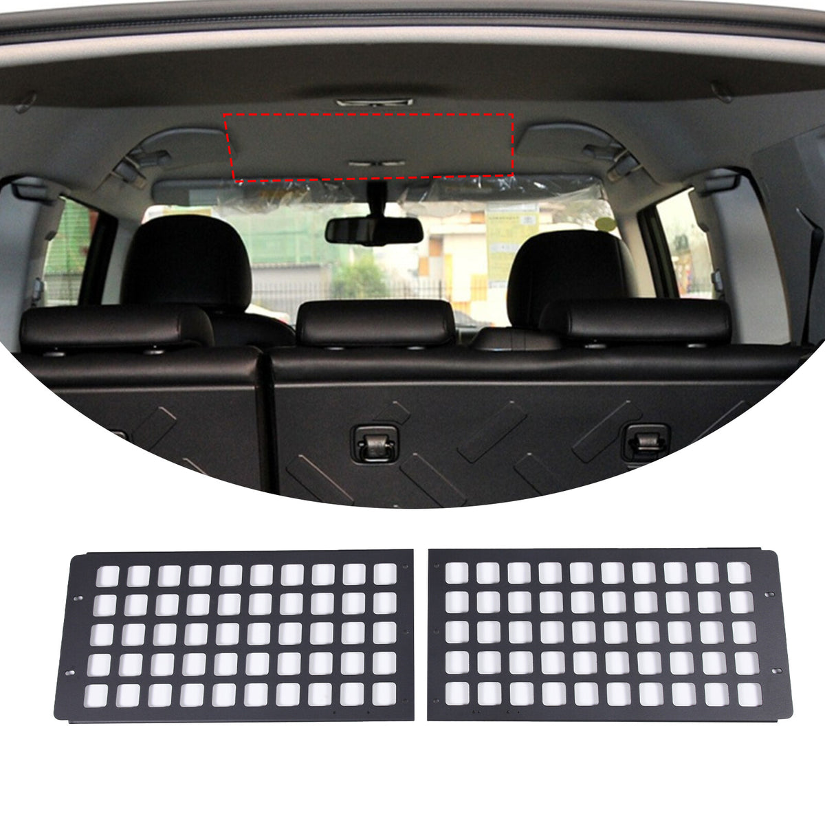 Heavy Duty Steel Inner Roof MOLLE Panel Brackets Fit 2007-2021 Toyota FJ Cruiser 11