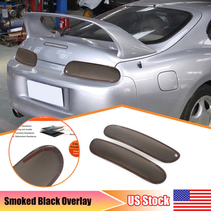 Smoked ABS Tail Light Smoke Housing Cover Trim for Toyota Supra 1993-2002 US 1