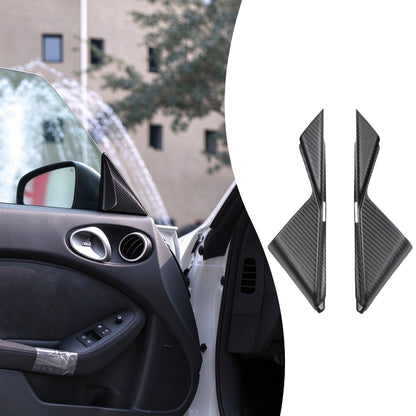 Matte Real Carbon Fiber Front Inner A-Pillar Trim For Nissan 370Z Z34 2009-2020 13