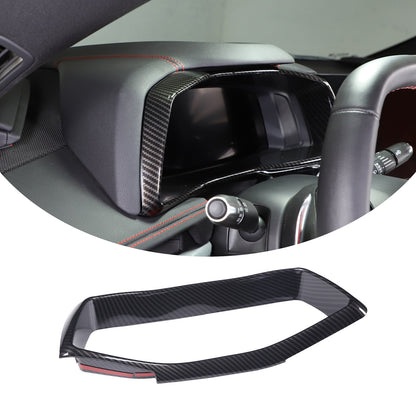 Carbon Fiber ABS Dashboard Speedmeter Panel Trim Decor For C8 Corvette 2020-25 3