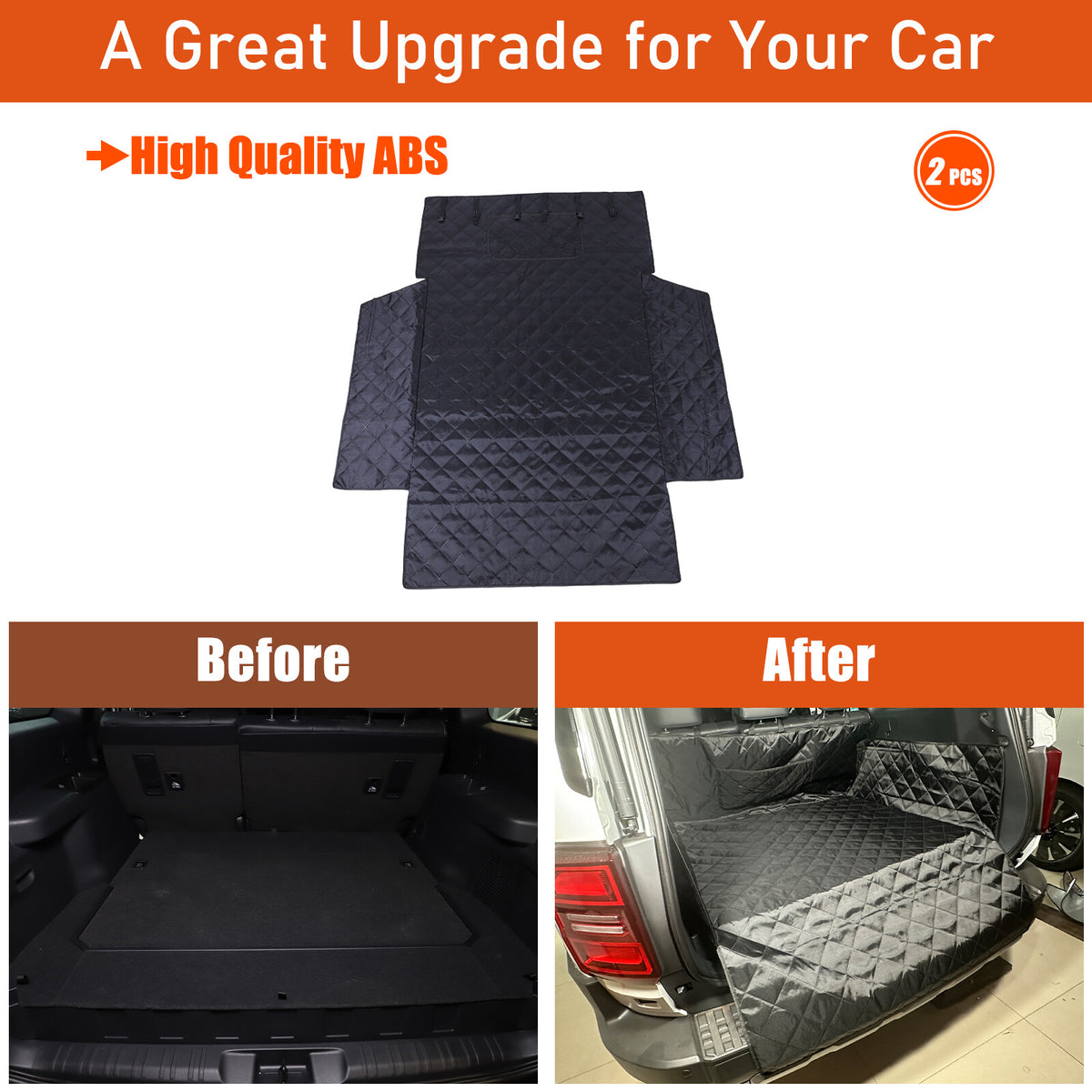 Dog Car Trunk Mat Hammock Pet Seat Cover For Toyota Land Cruiser Prado LC250 24+ 9