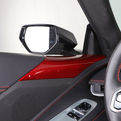 Red Real Carbon Fiber Interior Full Decor Cover Trim Kit for Corvette C8 2020-25 - Variants 1-5 41