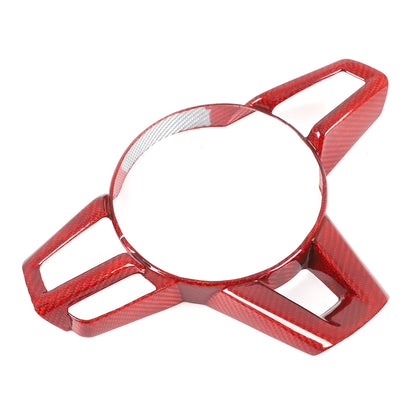 Red Real Carbon Fiber Steering Wheel Button Trim For Mazda MX-5 Miata 2016-2025 11