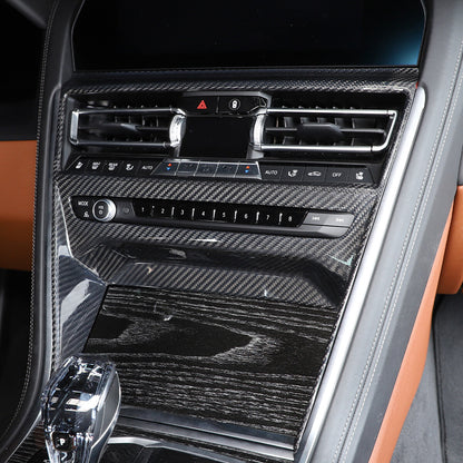 Carbon Interior CD Panel Decor Cover Trim For BMW 8 Series G14 15 16 2019-22 4