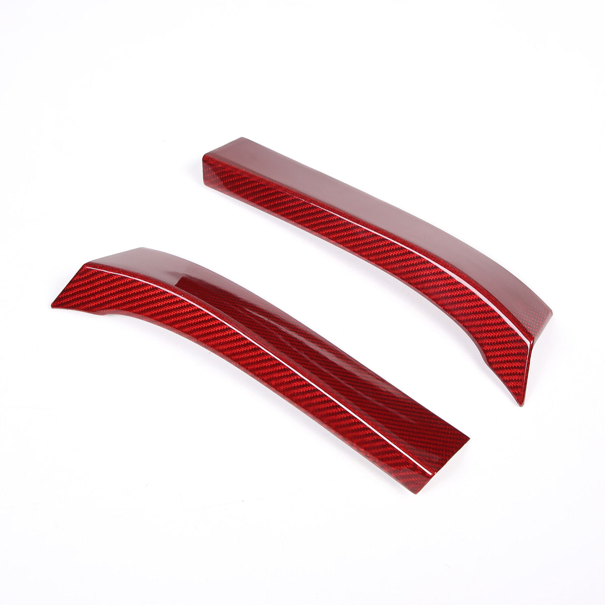 Red Real Carbon fiber Interior Door Panel trim Cover For Corvette C8 20-26 US 17