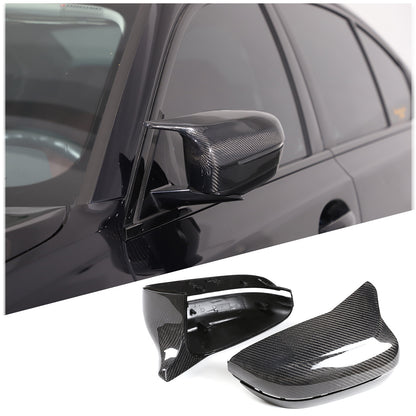 Real Carbon Fiber Rearview Mirror Cover Caps For 19-21 BMW 3 G15 G20 G21 G22 G30 4