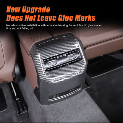 Carbon Fiber Rear Air Vent Outlet Panel Cover Trim For BMW 7 Series G70 i7 2023 17