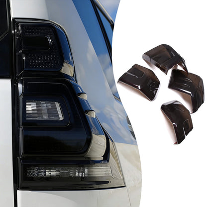Smoked Black Tail Light Lamp Cover Trim For Toyota Land Cruiser Prado 2018-22 10