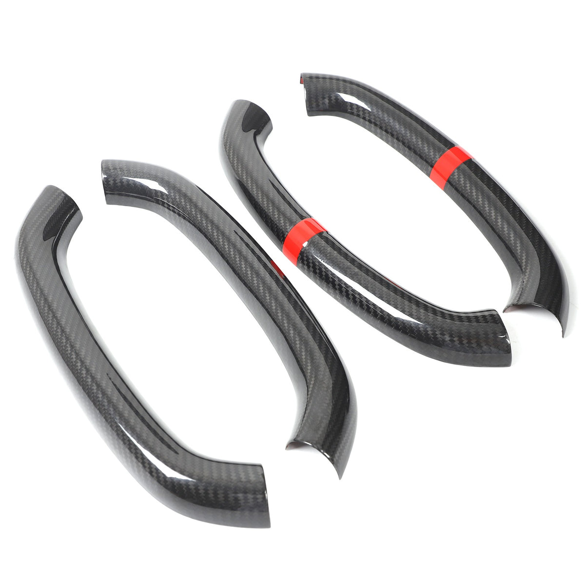 Red Top Real Carbon Fiber Steering Wheel Trim Cover For Corvette C8 2020+ 9