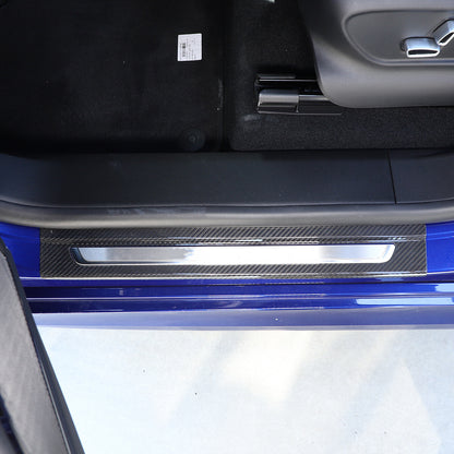 Real Carbon Fiber Scuff Plate Door Sill Cover Protector For Maserati Grecale 22+ 3