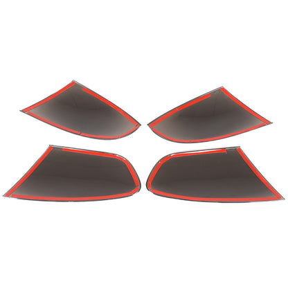 Transparent Gray Smoked Tail Light Trim Cover For Seat Leon MK2 1P1 2008-2012 14