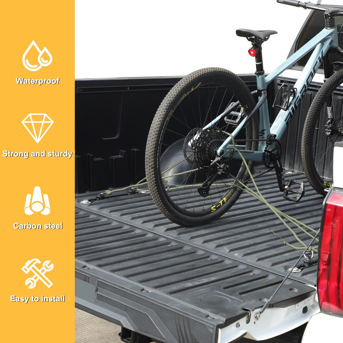 Rear Bed Side Expansion Slide Rails Bed Tie-Down Rails For Toyota Tundra 22+ US 21
