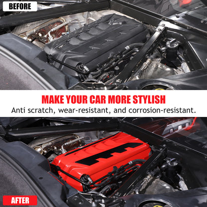 Engine Bay Panel Cover Trim in Edge Blue/Red/Black For Corvette Coupe C8 2020-26 - Styles 6-6 12