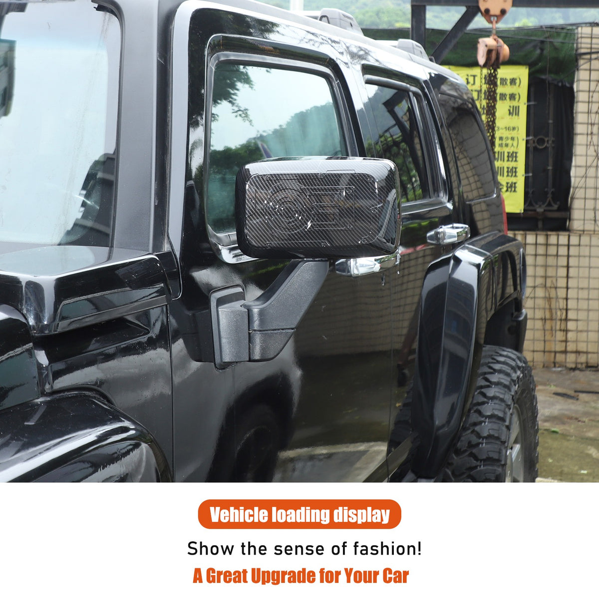 Mech ABS Carbon Fiber Outer Rearview Mirror Cover Trim For Hummer H3 2005-09 US 13